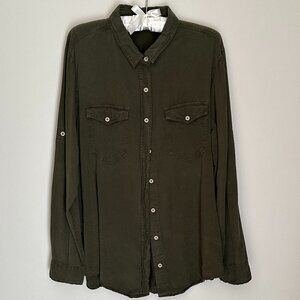 Olive Green Button Up Shirt